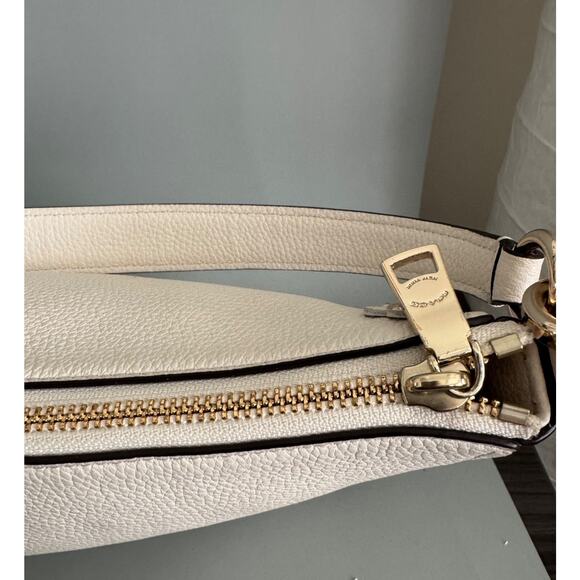 Coach Chelsea Shoulder Bag Studded with Floral Rivets Chalk White Leather Daisy - Picture 10 of 13